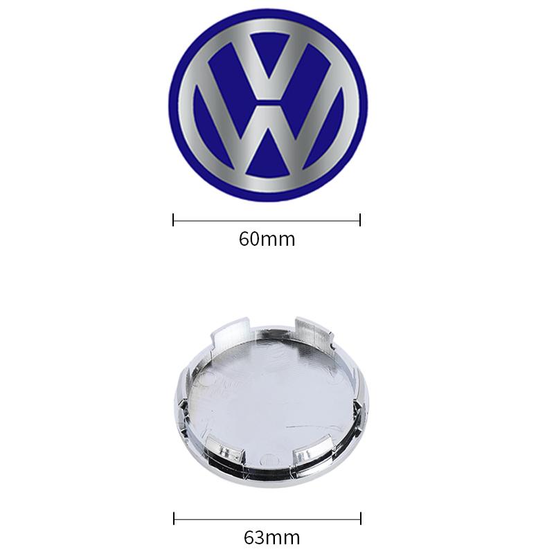 FUVLN1 60/63/68mm Car Wheel Center Hub Cap Logo Tyre Rims Badge Cover For Volkswagen VW Scirocco Golf MK6 Polo Tiguan PASSAT GTI R Line