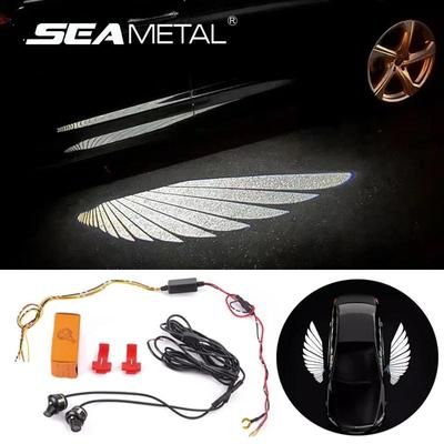 2 шт. Светодиодная подсветка салона автомобиля, подсветка порога двери, проекционная лампа «Крылья ангела»