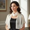 Long Chiffon Hijab Scarf Breathable Thin Large Shawl Sweet Smooth Silk Headscarf  Women