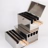 304 Stainless Steel Countertop Knife Block with Lid and Drain