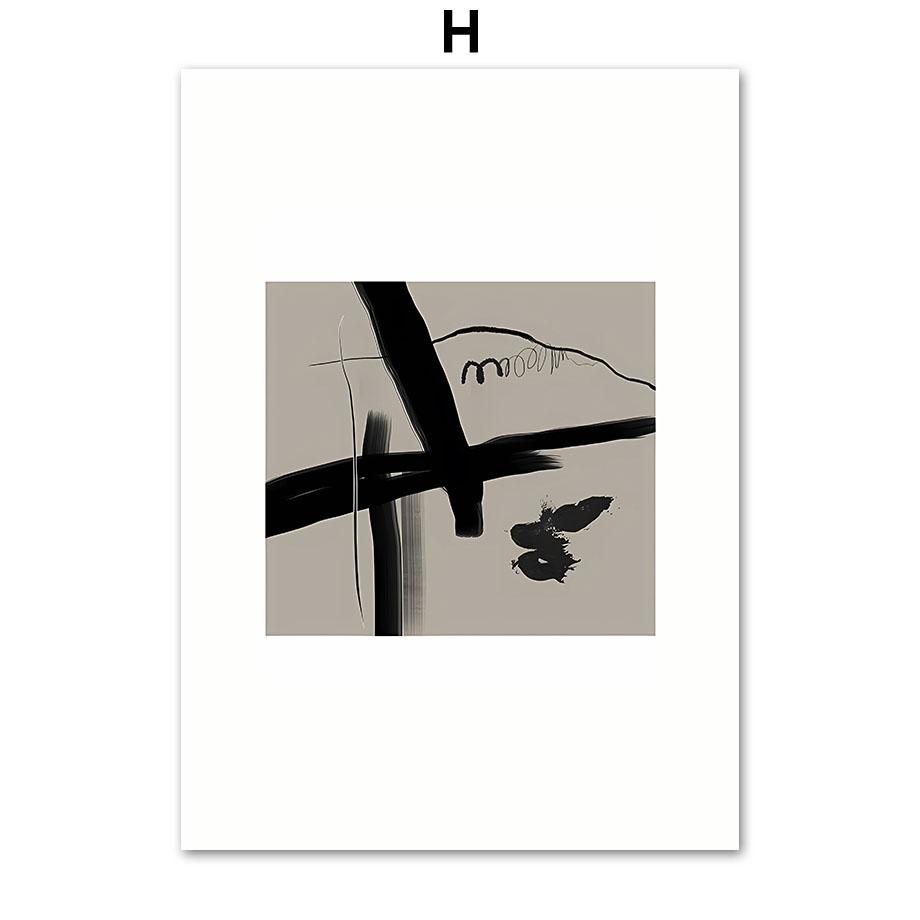 Абстрактная богемная линия, женская ваза с листьями, цветы, плакаты середины века, холст, картина, настенная живопись, печать, картина для гостиной, домашний декор