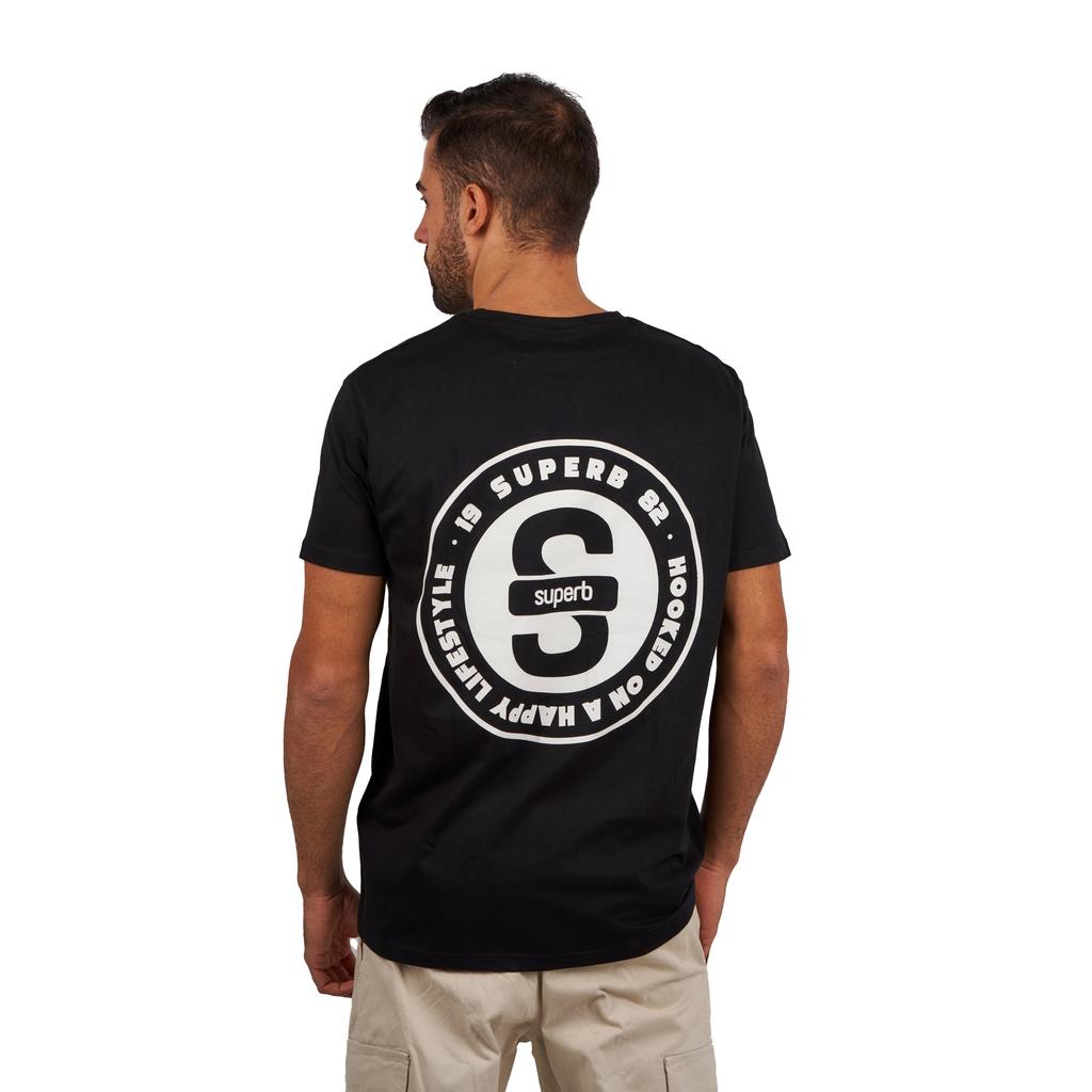 Мужская футболка свободного покроя с короткими рукавами и круглым вырезом SPRBCO-001