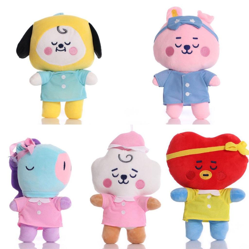 Плюшевая игрушка Bt21 Мягкая кукла Tata Mang Chimmy Rj Koya Cooky Shooky Van Kpop Bts