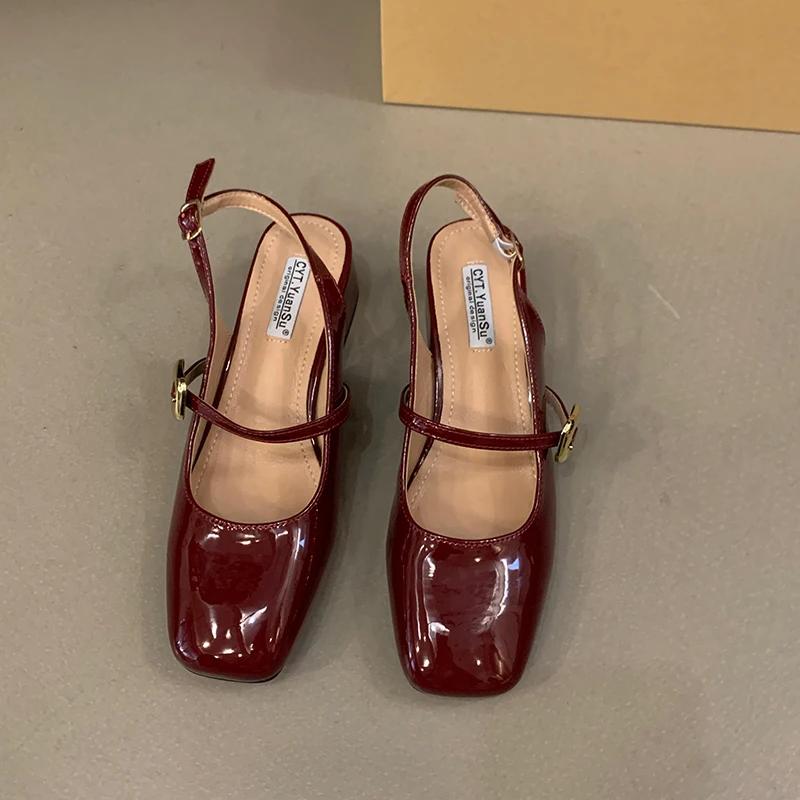 Весенние женские сандалии-гладиаторы, элегантные туфли с квадратным носком, женские повседневные босоножки в уличном стиле