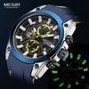 Men's Military Sport Watches Men Waterproof Fashion Blue Silicone Strap Wristwatch Man Luxury Luminous Watch