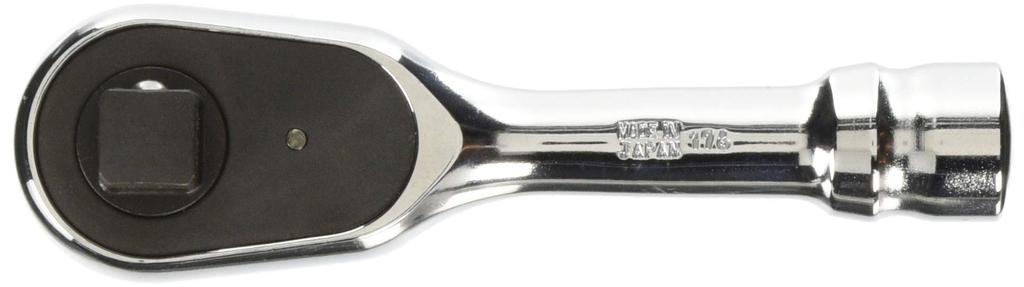 Yamashita Industrial Research Institute Koken Square Ratchet Handle Overall Length 3725ZS Z-EAL 3/8" (9.5mm) (Short), 100mm,