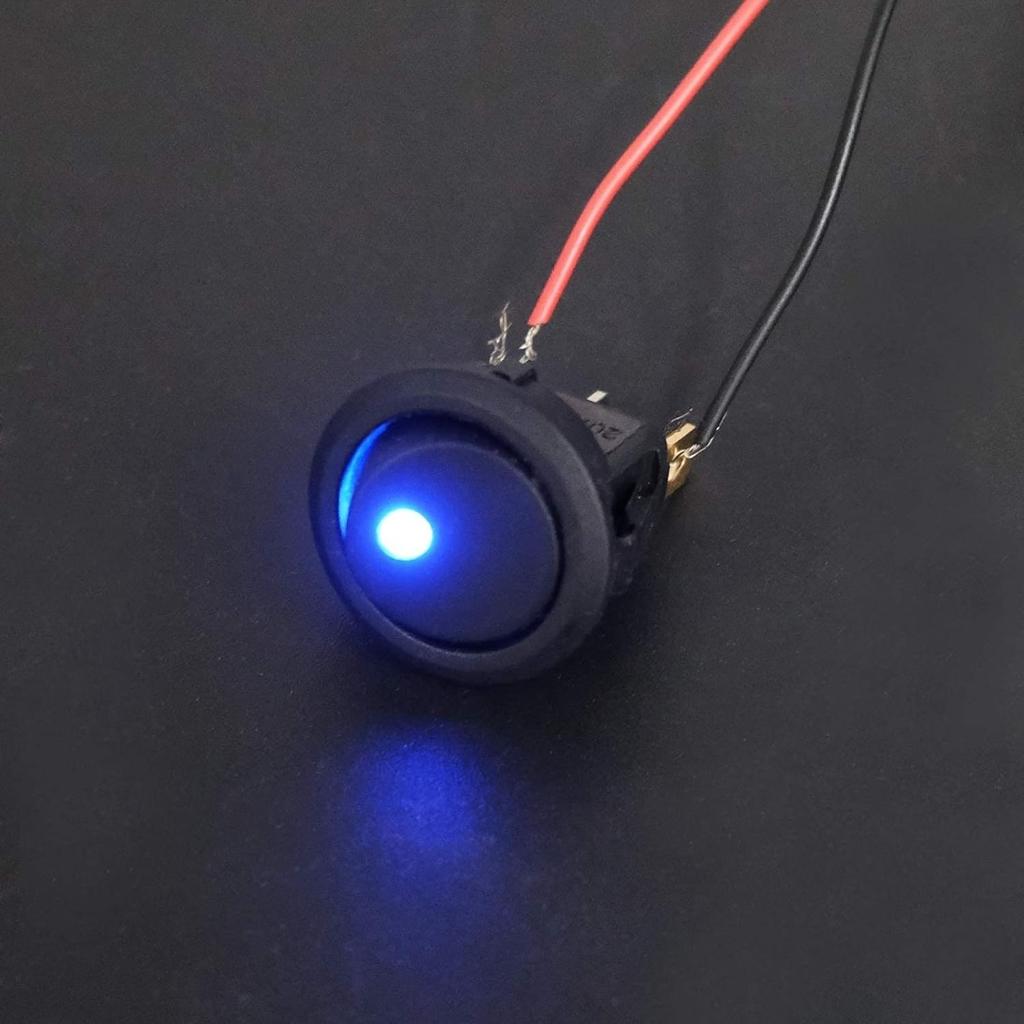 4/5/8/12 шт. Тумблер-качалка 3 контакта 12 В 20 А с проводкой Круглый светодиодный индикатор Включение/Выключение Питания Переключатель SPST для автомобиля, грузовика, транспортного средства