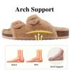 Fashion Smile Fashion Slippers For Women New Cork Insole Comfort Slides Outdoor Fluffy Sandals With Adjustable Metal Buckle Arch Support