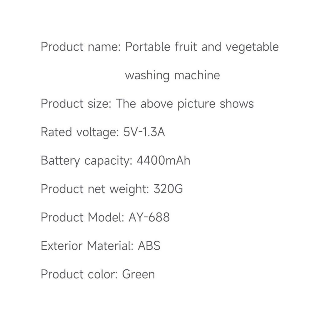 Fruit And Vegetable Washing Machine Hormone Reduction Bacteria Killing Cleaner Device for Cleaning Fruit,Vegetable,Rice,Tableware