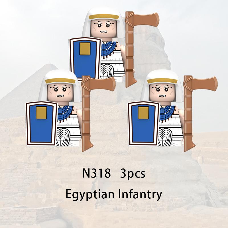 3 шт. Средневековые египетские солдаты строительные блоки замок орел рыцари фигурки копье убийца лук оружие меч военные кирпичи игрушки