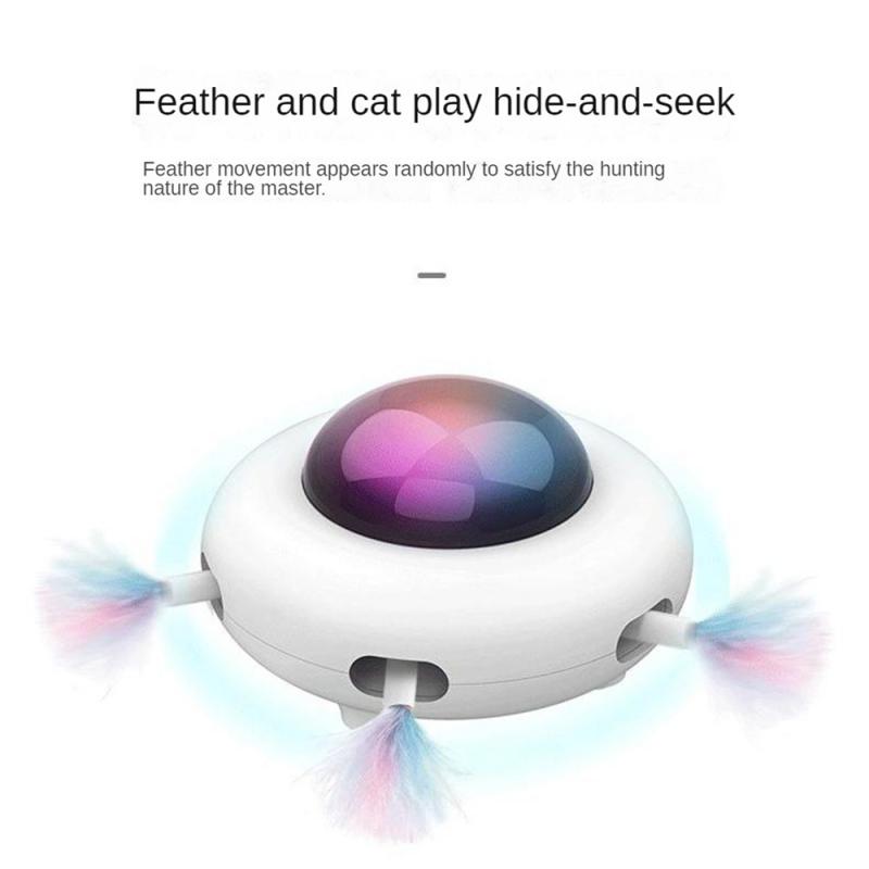 Дразнящая палочка игрушка перо USB зарядка сменный стиль пера электрические аксессуары для домашних животных палочка для кошек игрушка питомец поворотный стол авто