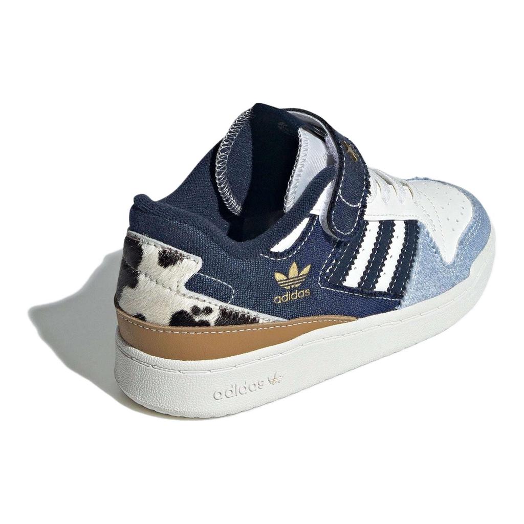 Adidas Originals Forum Удобные Универсальные Прочные Низкие Детские Кеды для Скейтбординга Детские Кроссовки Синие Белые Черные IH3288