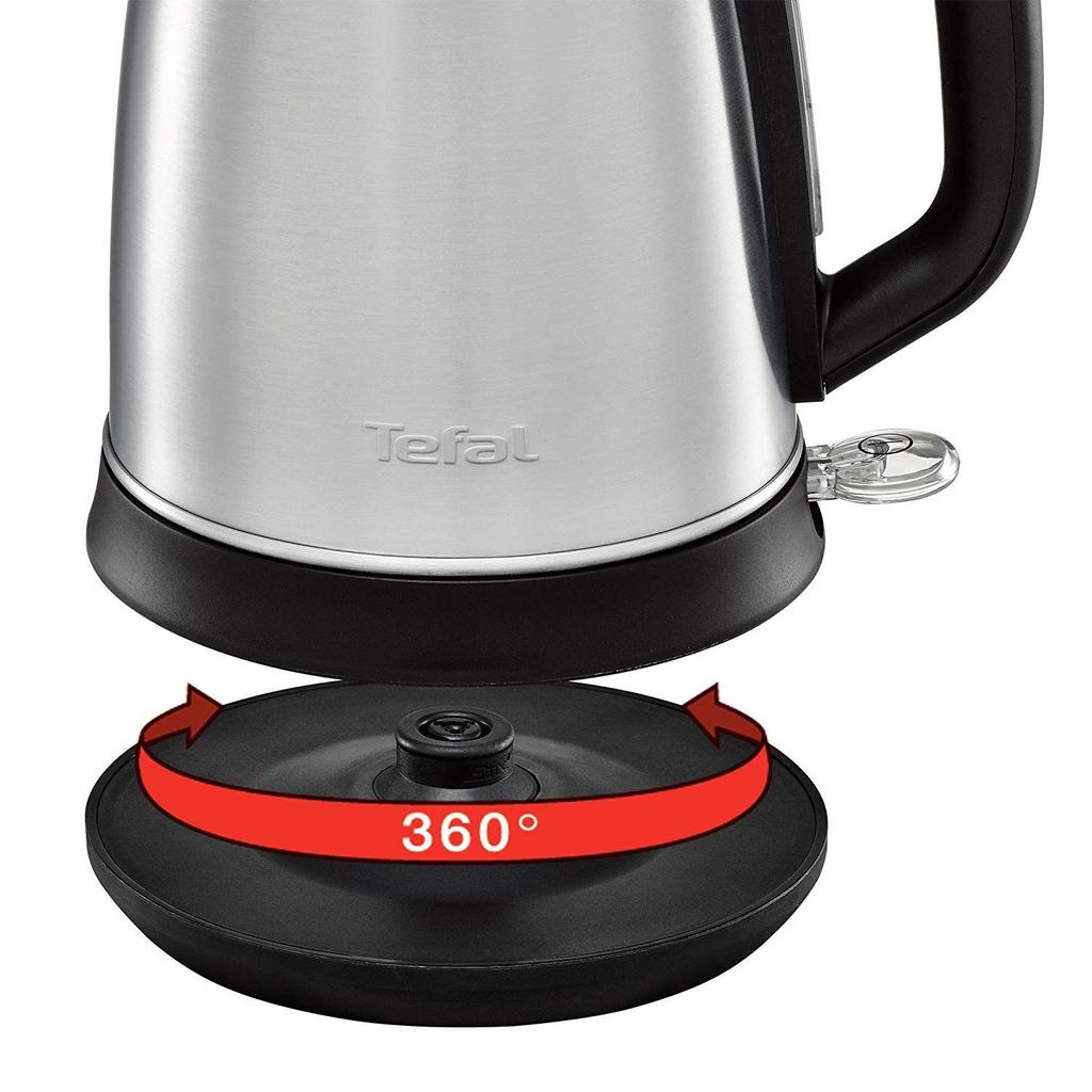 Tefal KI270D VIVO Электрический беспроводной чайник из нержавеющей стали (1,7 л) 2400 Вт серебристый