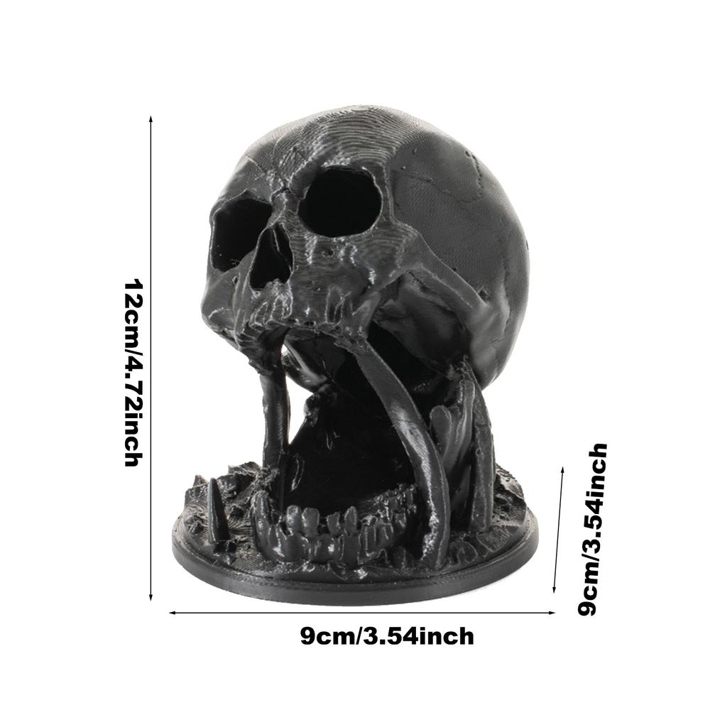 Башня для кубиков в виде черепа Реалистичная фигурка-украшение в виде черепа Башня для ролевых кубиков Ретро башня для кубиков-скелетов Декор для рабочего стола на Хэллоуин