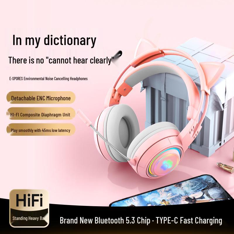 Беспроводная Bluetooth игровая гарнитура с оголовьем для мобильного телефона и компьютера, для киберспорта