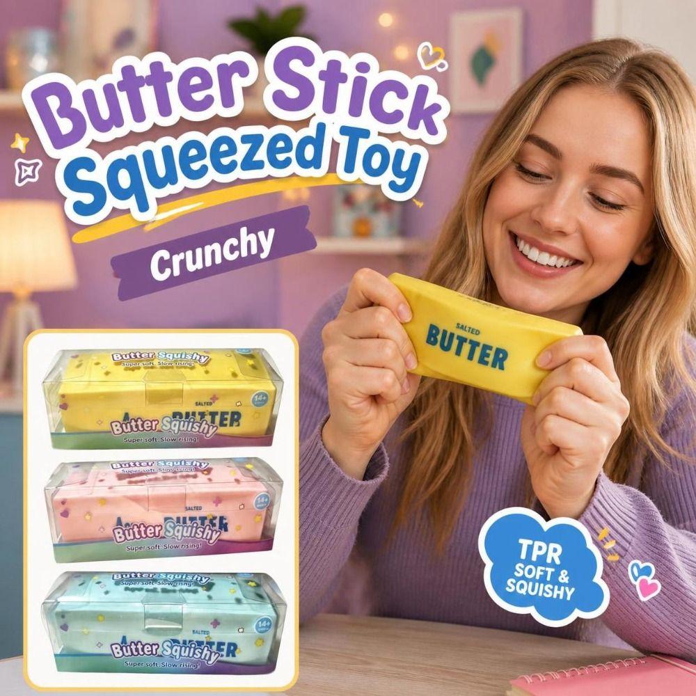Crunchy Butter Stick Squeezed Toy Sound Effects Sensory Stress Stick Office Desk Toy