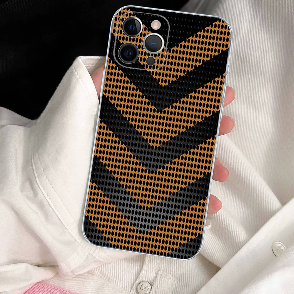Текстура волокна Для iPhone 17 16 15 14 13 12 Mini 11 Pro Max Прозрачный чехол