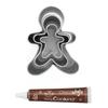 Chocolate Pen + 3 Mini Gingerbread Man Cookie Cutters