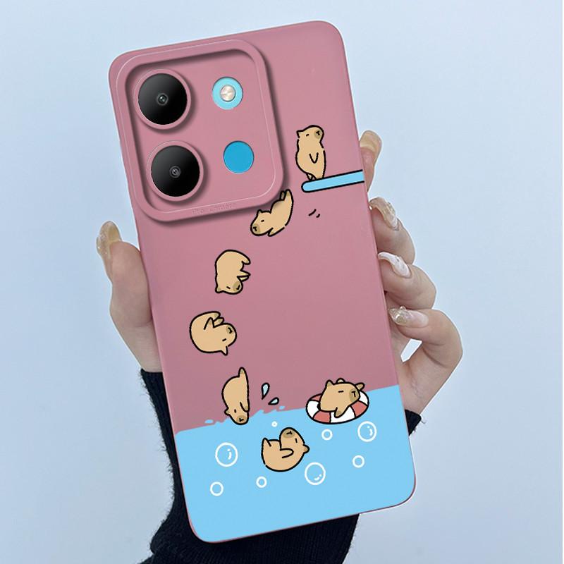 Для Infinix Smart7 X6515 Smart 7 HD X6516 Чехол Мягкий Силиконовый Чехол для Телефона Сладкий Рисунок Защитный Чехол Расписная Задняя Крышка