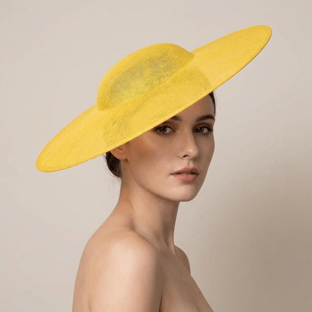 Wide Brim Vintage Fascinator Hat Big Bride Headdress Exquisite Masquerade Top Hat Party