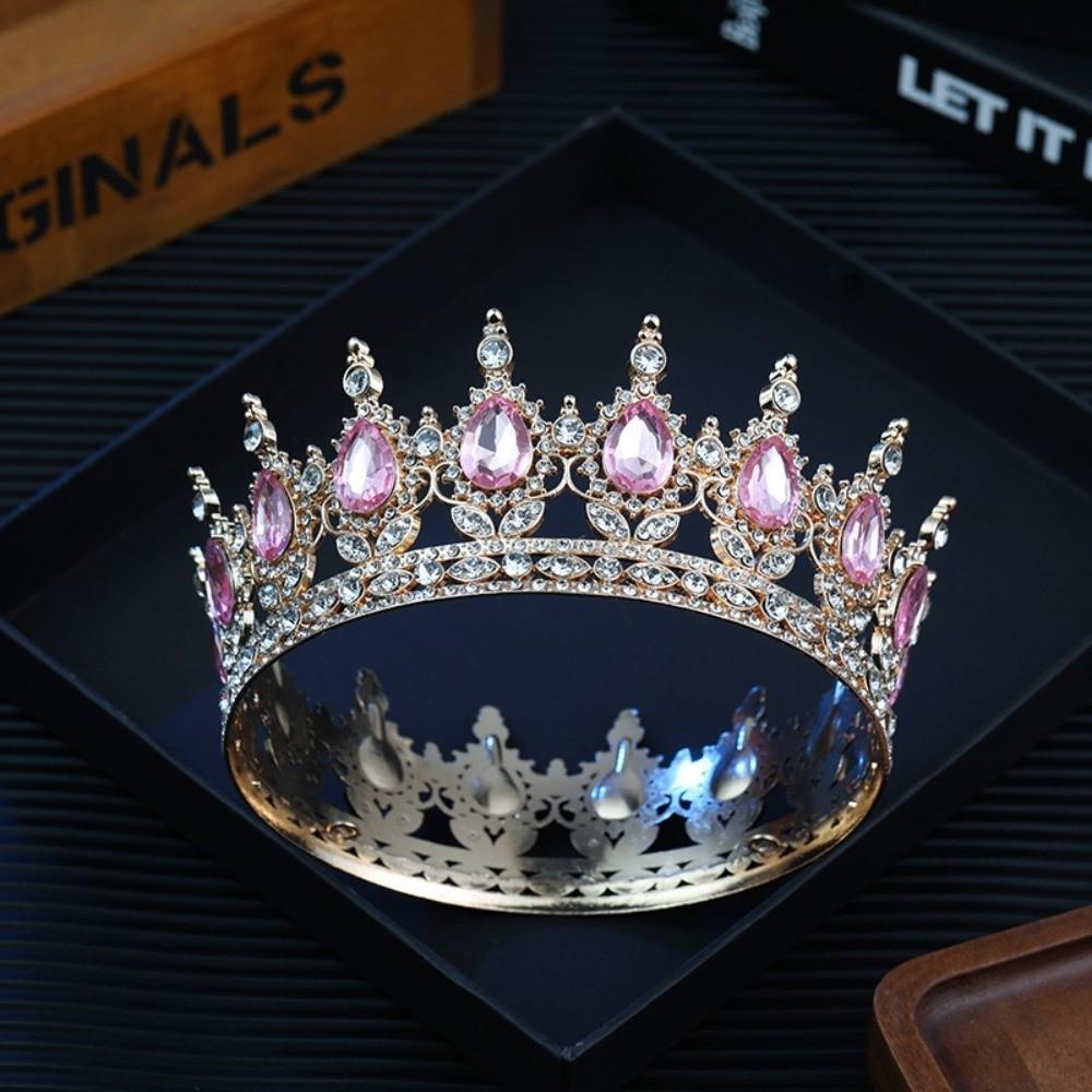 Elegant Bridal Tiara Vintage Crystal Headpieces King Rhinestone Wedding Crown Special Event
