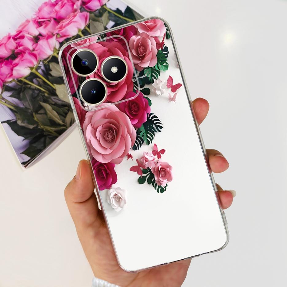 Чехол для Realme Note 50 RMX3834 Милый Кот Расписной Чехол Мягкий Силиконовый Чехол для Телефона Для Realme Note 50 Note50 Задняя Крышка 6.74'' Сумки
