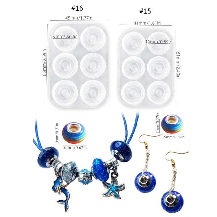 Силиконовая форма-подвеска с бусинами для изготовления браслетов и бижутерии своими руками, литье бижутерии