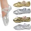 Women Girls Fashion Adult Pointe Gymnastics Sequins Faux Leather Ballet Dance Shoes