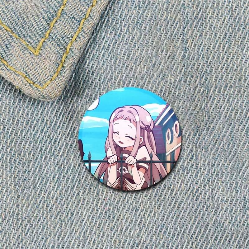 58 мм значки в стиле аниме Hanako Kun на унитаз, аксессуары для рюкзака NENE, значки манги, булавки, мультяшные броши для одежды, сумка, декор, подарки