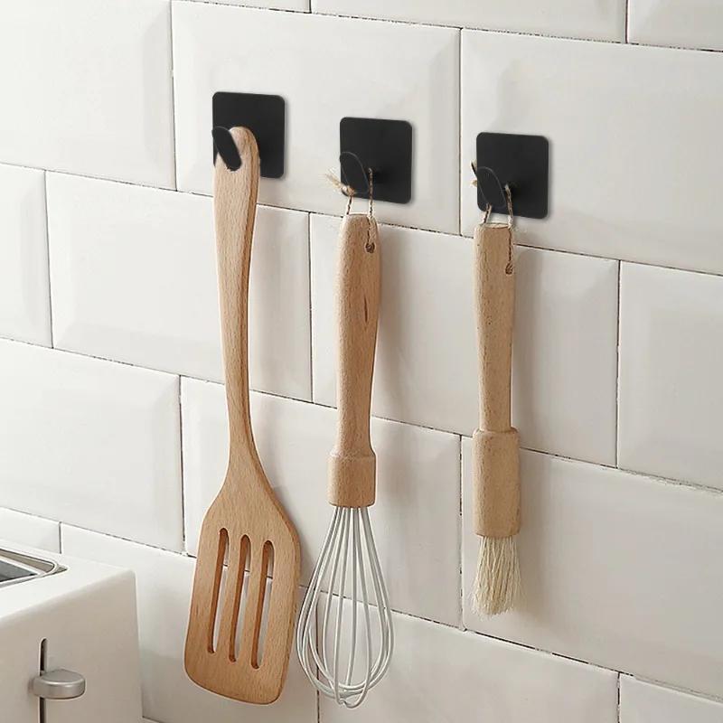 10/1 шт. Настенные крючки из нержавеющей стали Крючок для халата в ванной Самоклеящийся Держатель для ключей Вешалка для одежды Держатель для полотенец Кухонный Крючок для ванной Многоцелевой