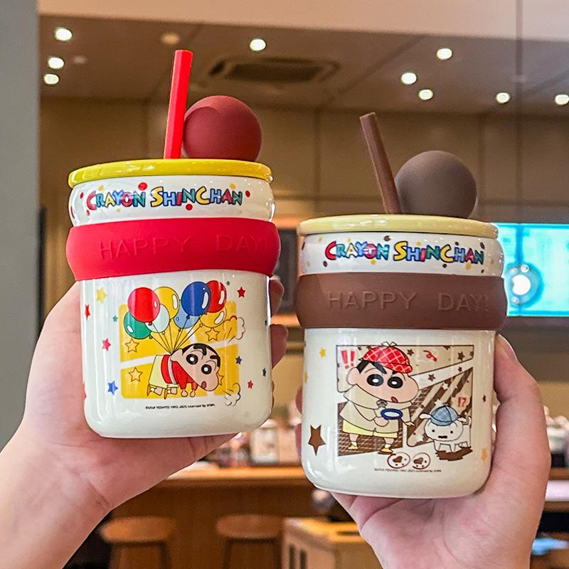 Give Girlfriends Birthday Gifts, Cute Children's Crayons, Small New Ceramic Mugs, Girls' Straw Cups, Souvenir Gift Box.