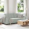 VidaXL 3-seater Sofa Light Grey 180 Cm Velvet, Sofa, Three-seater Sofa, 3-seater Velvet Sofa, Divan, Sofa 4105030