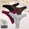 5 шт./компл. хлопковое комфортное нижнее белье для женщин, сексуальные дышащие стринги с низкой талией для девочек, однотонные спортивные трусики, эластичное нижнее белье-стринги