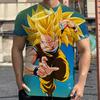 Dragon Ball Super Гоку Супер Сайян Синий 3D Печать Футболка Мужская Детская Летняя С Коротким Рукавом