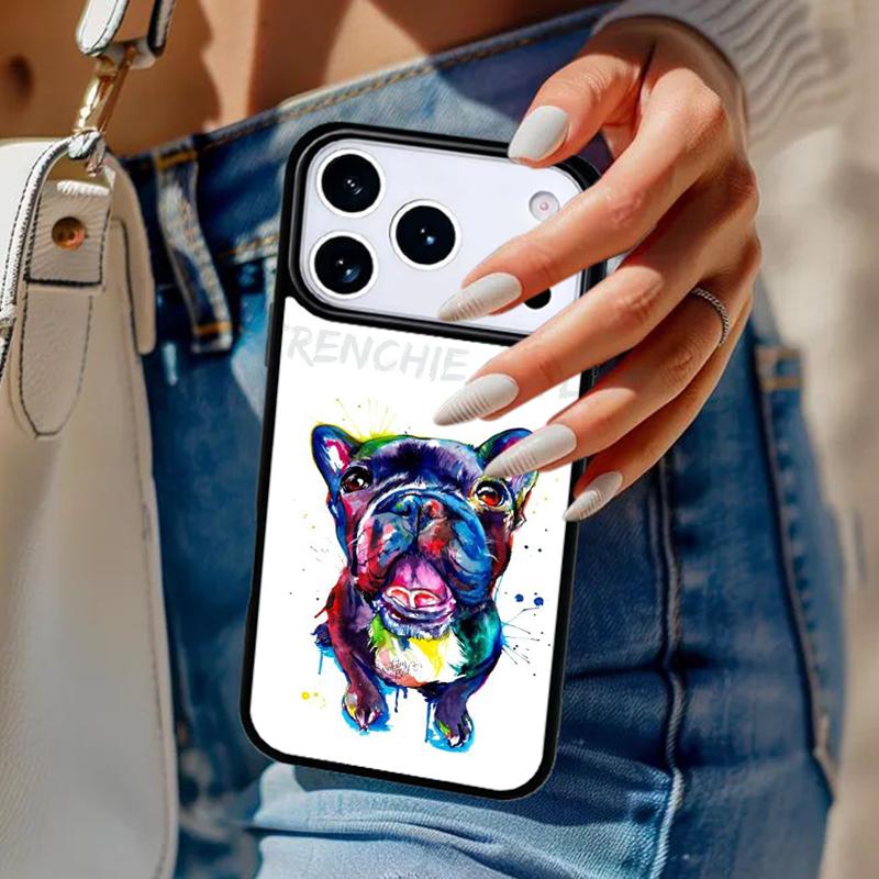 Чехол для телефона с французским бульдогом и мопсом для iPhone 17 Air 14 15 13 12 Max Чехол для Apple 14 15 16 16e 11 Pro Max Plus Coque