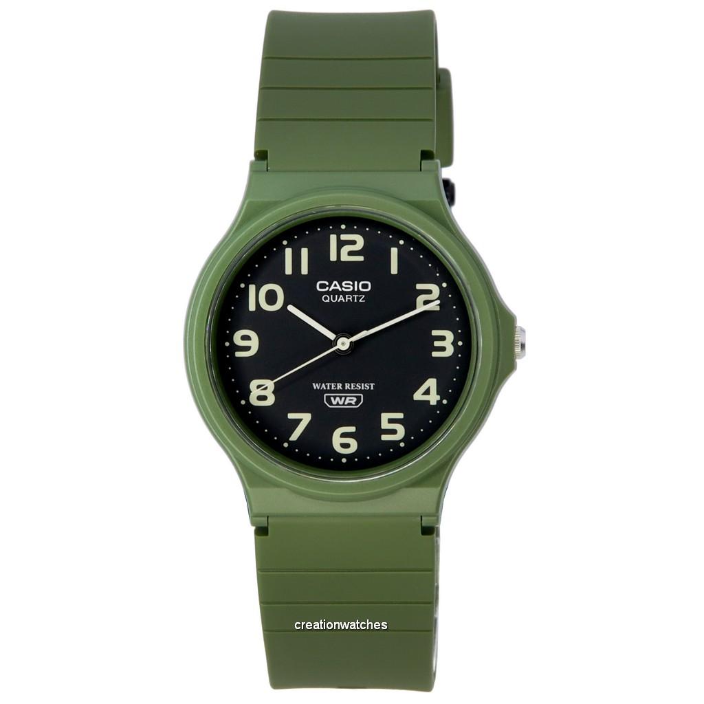 Casio Стандартные аналоговые кварцевые мужские часы с черным циферблатом MQ-24UC-3B MQ24UC-3B