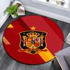 Spain National Football Team pattern round rug,Carpet Rug for Living Room Bedroom Playroom ,Non-slip Floor Mat,Holiday Gifts and Birthday Gifts.
