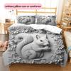 Relief Animals Pattern Bedding Quilt Set  Home Decoration  Gift (1 * duvet cover + 2 * pillowcase  without core)