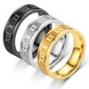 6MM Width Stainless Steel Couple Ring For Men Women Roman Numerals Rings Fashion Party Jewelry Accessories