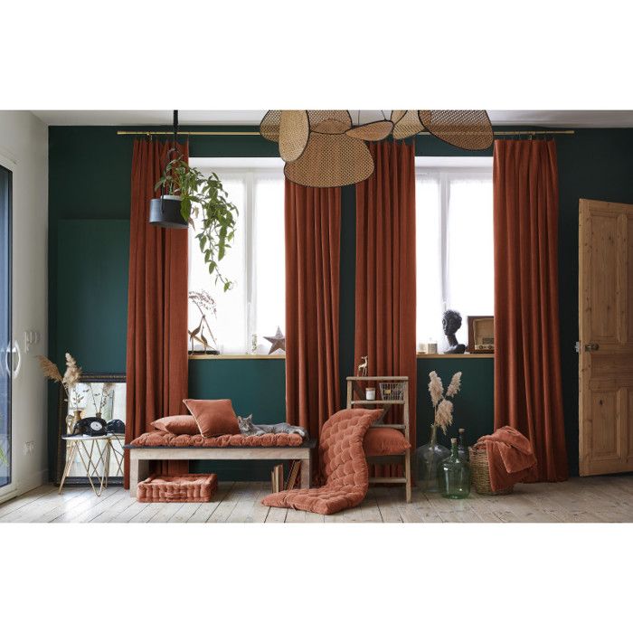 Подушка напольная 50 х 50 см "César" Cotton Velvet - César Terracotta