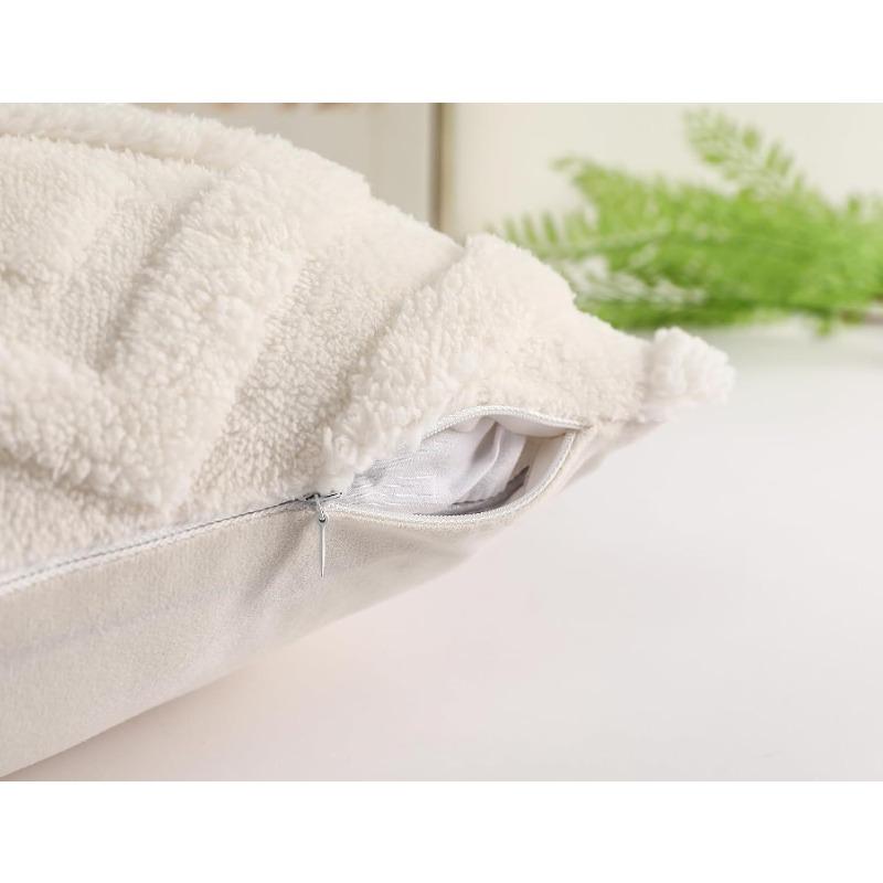 Мягкие Наволочки для Декоративных Подушек Вязание Мех Однотонный Чехол для Подушки Дивана Подушка для Талии Наволочка Защитный Чехол для Подушки Офисный Диван