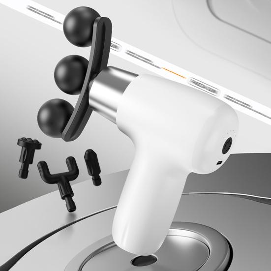 Мини перкуссионный массажер Портативный массажер для глубоких тканей 6 скоростей и 9 насадок Бесшумная работа Массажный инструмент для облегчения мышц