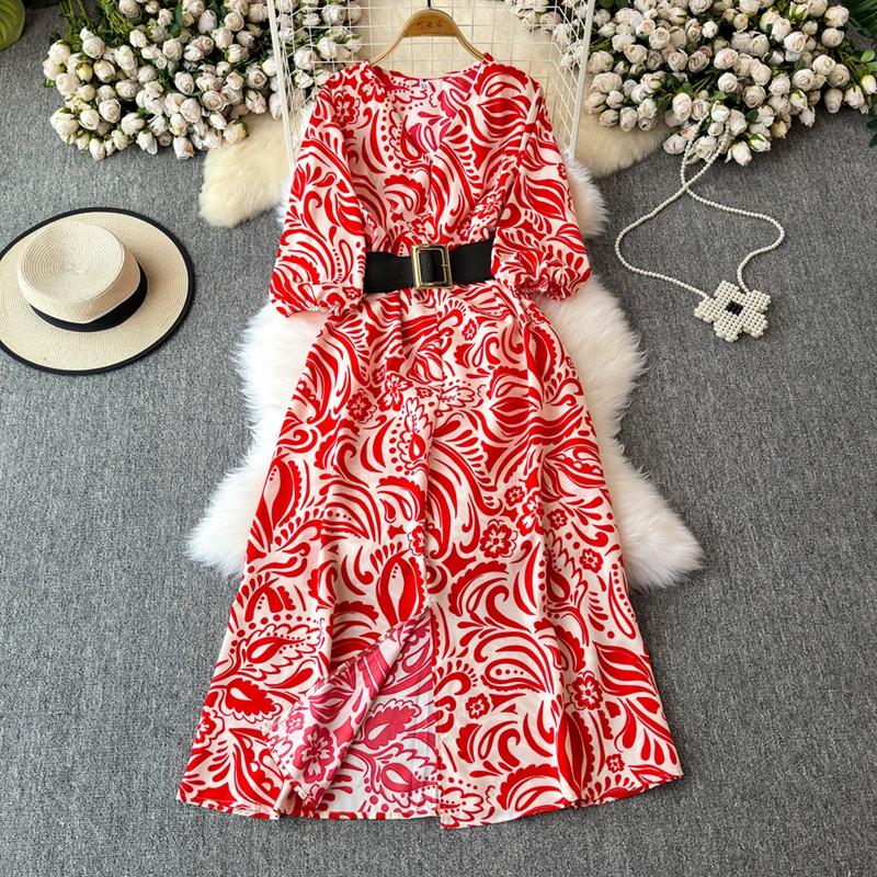 Французский стиль, длинное летнее новое женское платье, высококачественная фактура, изысканное платье с V-образным вырезом