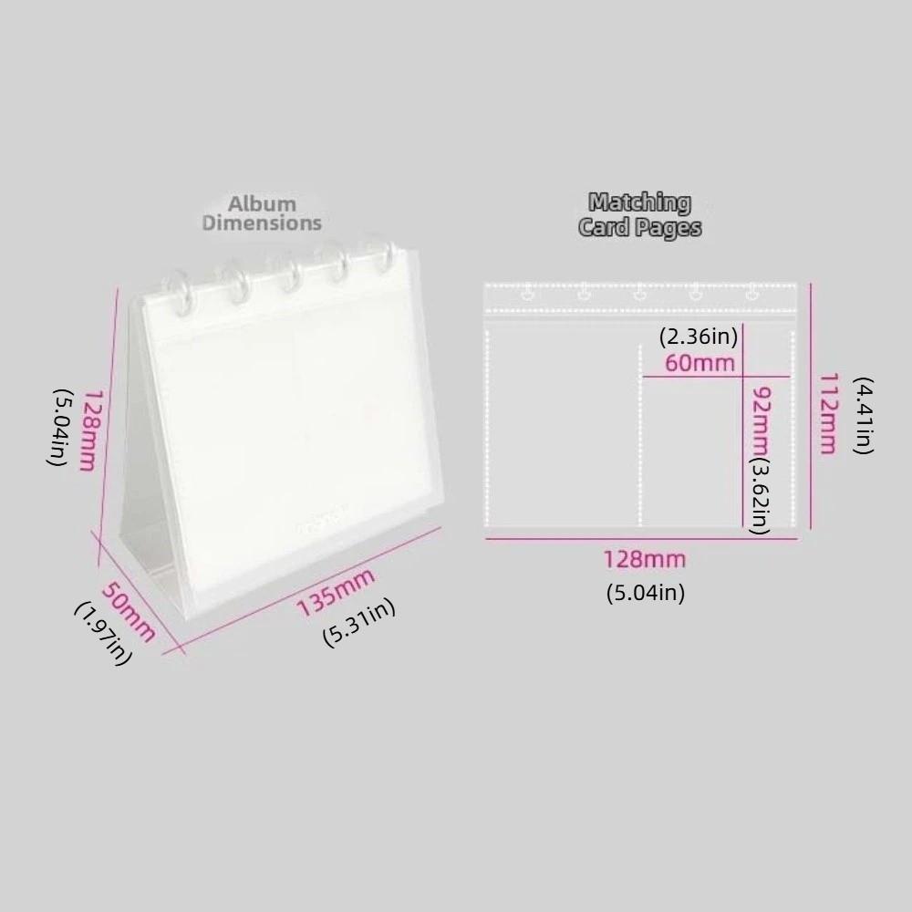 Transparent Flip Up Photocard Holder Cat Dog Photo Album Durable Card Display Rack Birthday Gift