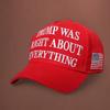 1pc Trump Was Right About Everything Trucker Hats, Make America Great Again Outdoor Peaked Cap, Unisex Adjustable SizeSimple Emb