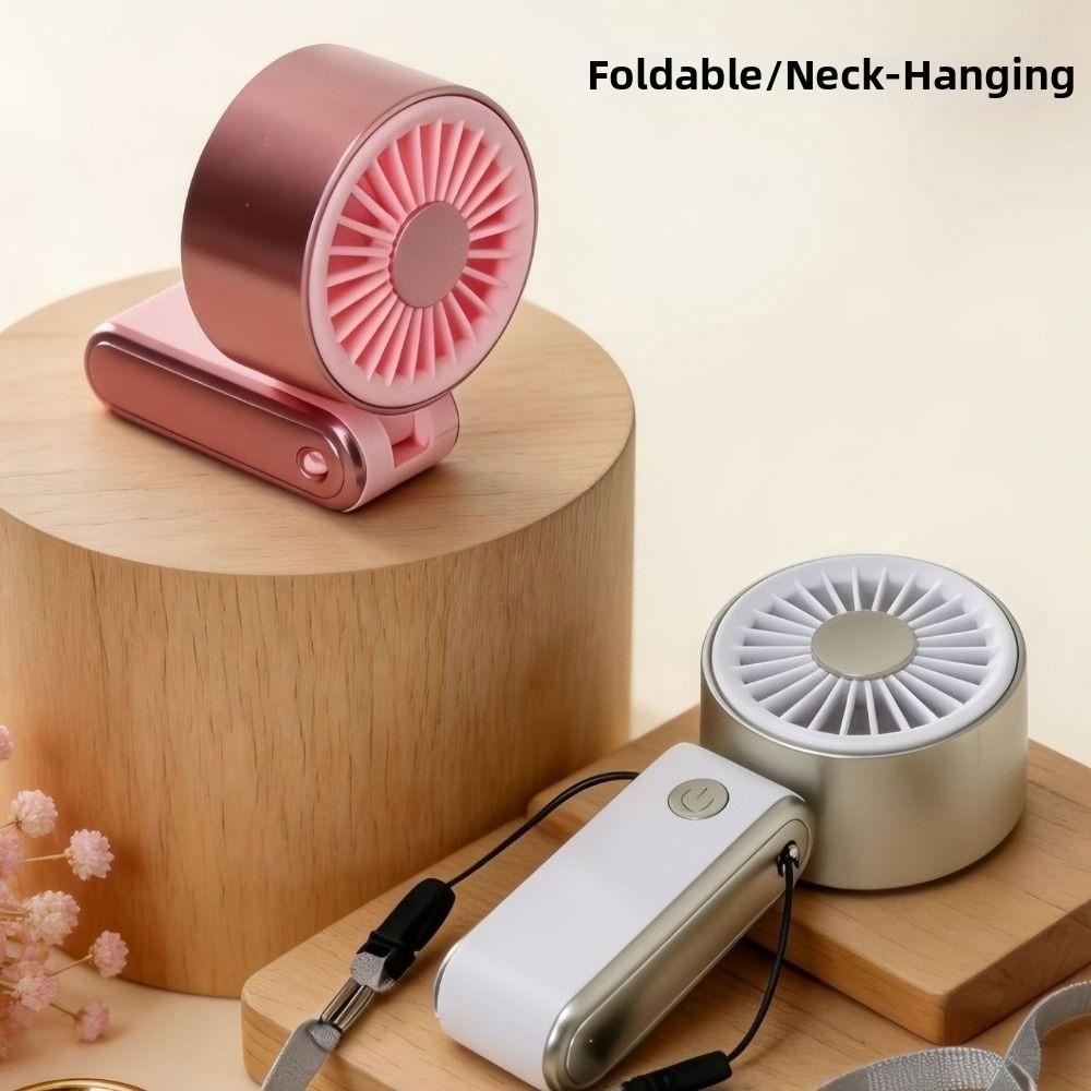 Quiet Operation Handheld Mini Fan Foldable Neck Hanging Small Fan Personal Cooling Fan Office