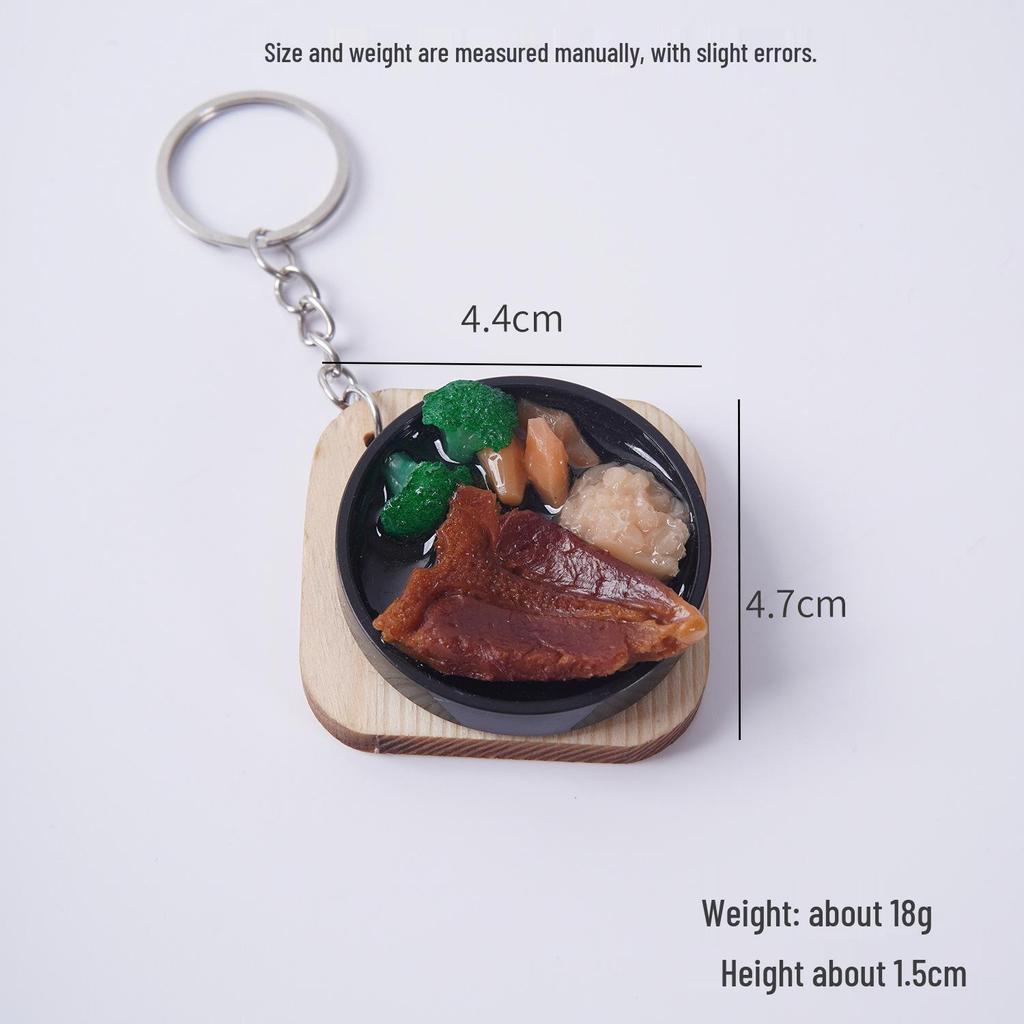 Мини-подвеска Тэппанъяки Стейк: Креативный подарок-игрушка в виде западной еды
