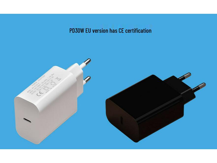 Быстрое зарядное устройство PD30W, сертифицированное 3C, для Apple 16 Pro - Совместимо с китайскими, американскими и европейскими стандартами