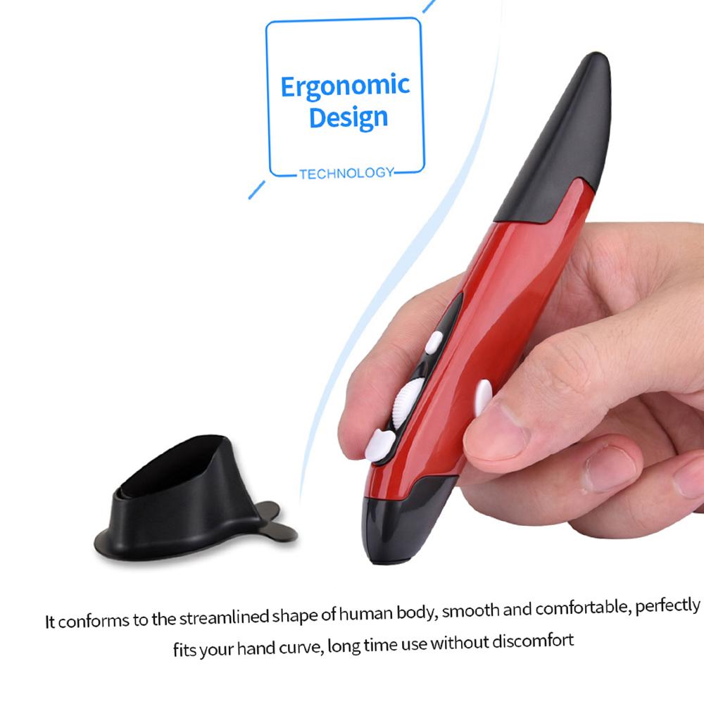 Беспроводная оптическая ручка 2,4 ГГц, регулируемая оптическая ручка-презентер с разрешением 500/1000 точек на дюйм для ПК Android