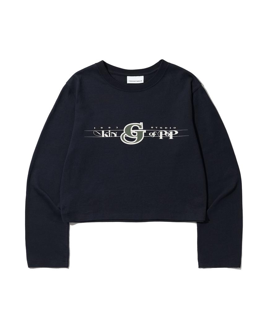 1993STUDIO Pop Crop Long Sleeve_Navy